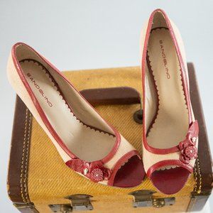 Vintage Bandolino Peep Toe Pumps 8.5